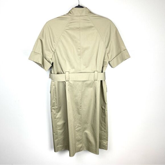 Brooks Brothers Belted Khaki Safari Shirt Dress NWOT 6 Petite - Picture 2 of 4